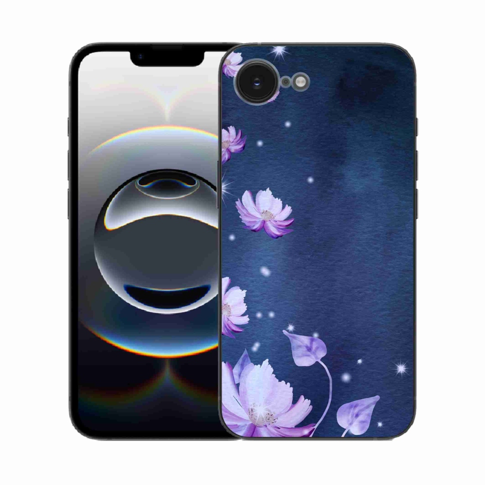 Gelový kryt mmCase na iPhone 16e - padající květy