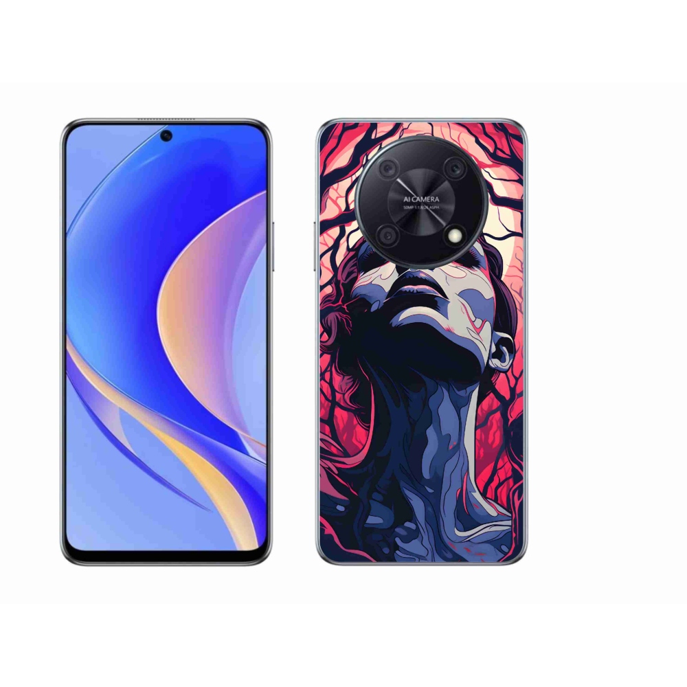 Gelový kryt mmCase na Huawei Nova Y90 - abstraktní obličej