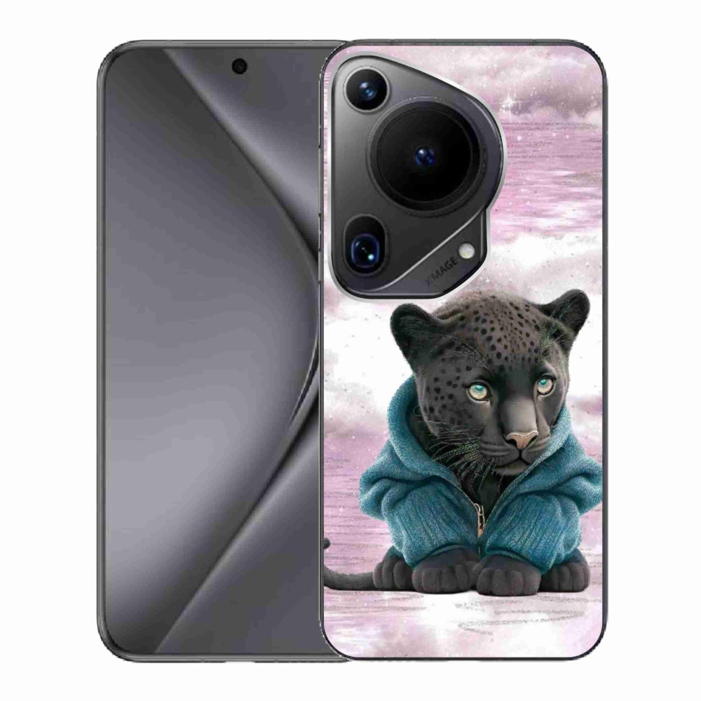 Gelový kryt mmCase na Huawei Pura 70 Ultra - černý panter ve svetru