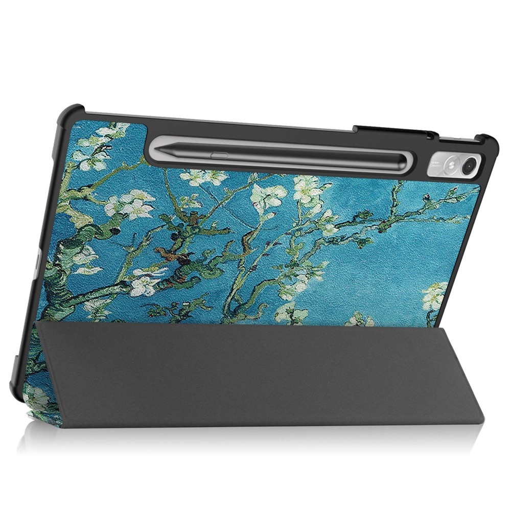 Print chytré zavírací pouzdro na Lenovo Tab P11 Pro (2.Gen) - bílé květy