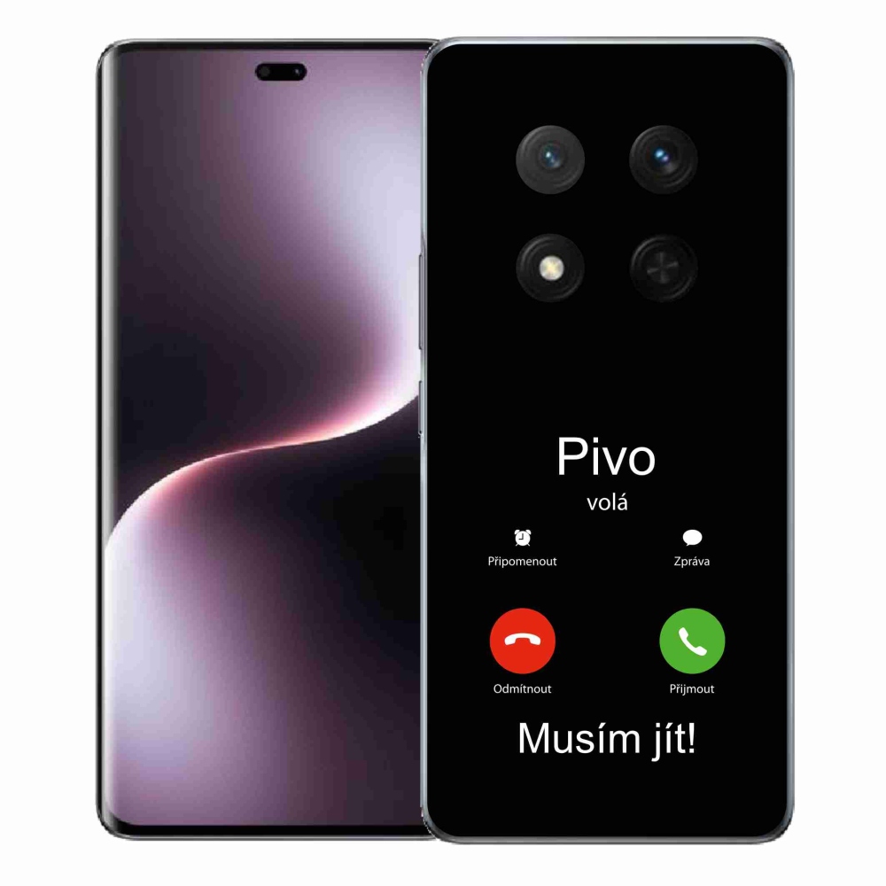 Gelový kryt mmCase na Honor Magic 7 Lite 5G - pivo volá černé pozadí