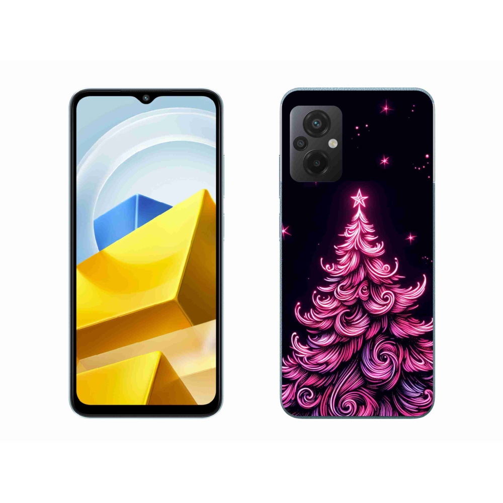 Gelový kryt mmCase na Xiaomi Poco M5 4G - neonový vánoční stromek 2