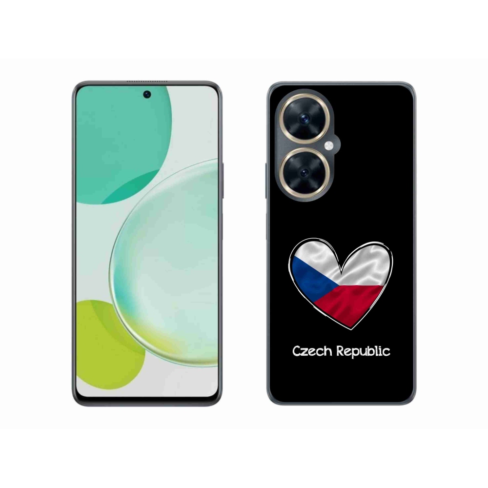 Gelový kryt mmCase na Huawei Nova 11i - vlajka srdce černé pozadí