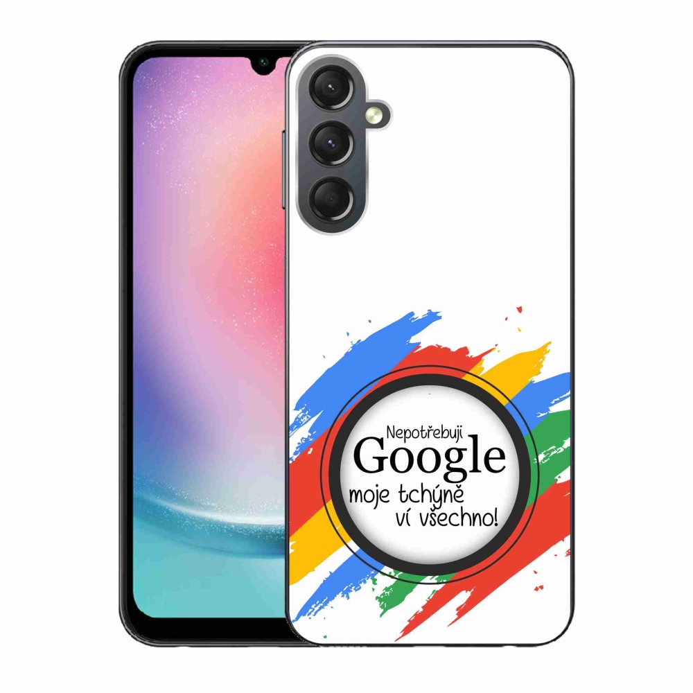 Gelový kryt mmCase na Samsung Galaxy A24 - tchýně ví všechno bílé pozadí