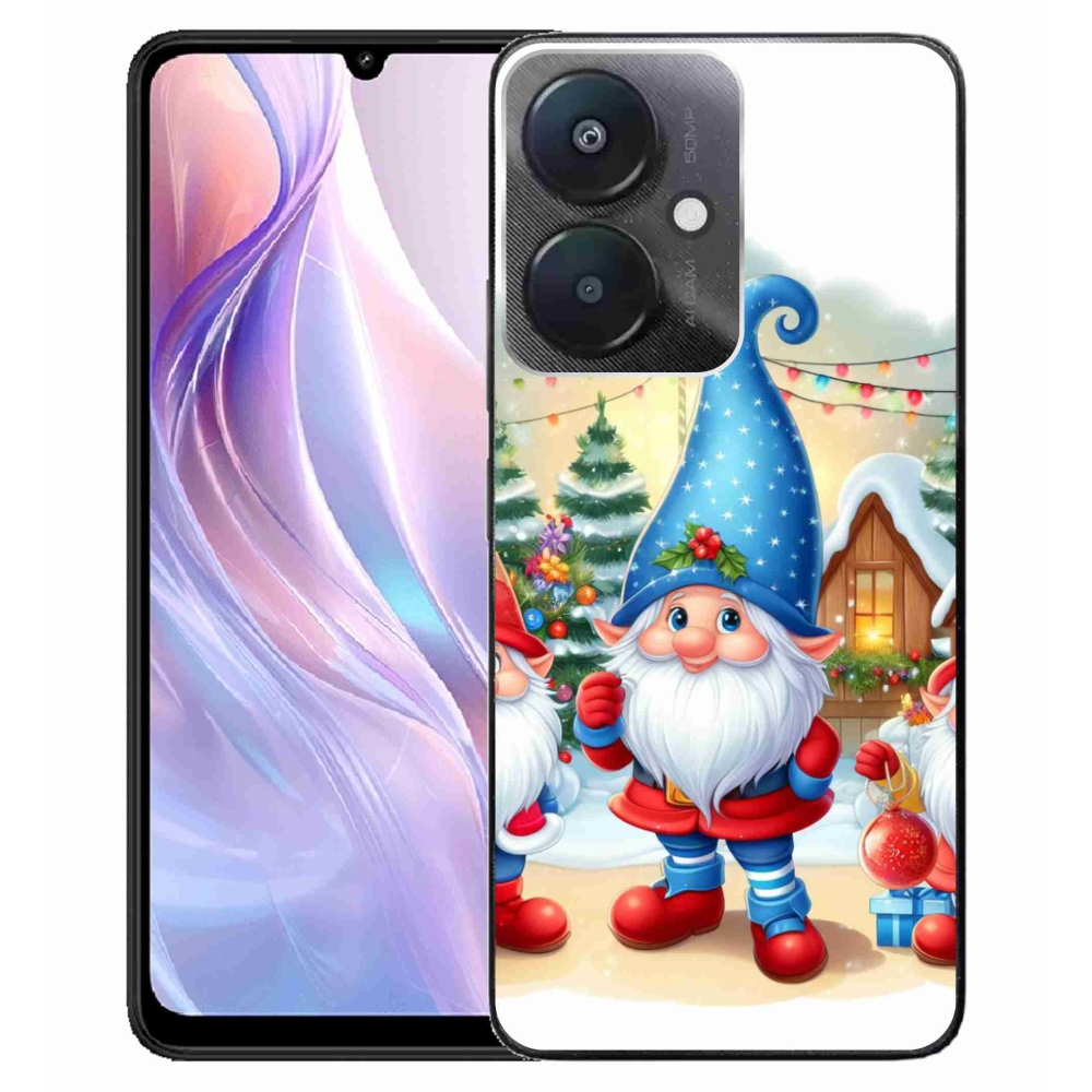 Gelový kryt mmCase na Xiaomi Redmi 13C 5G - vánoční skřítci