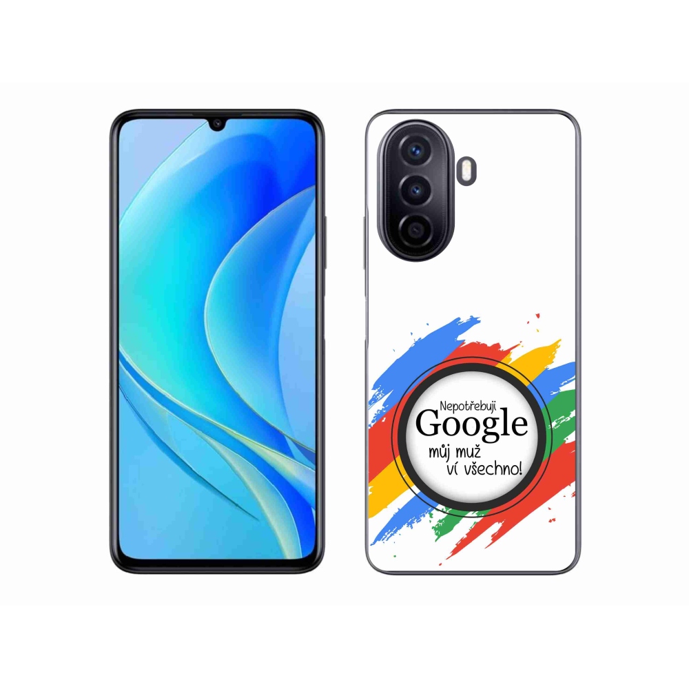 Gelový kryt mmCase na Huawei Nova Y70 - muž ví všechno bílé pozadí