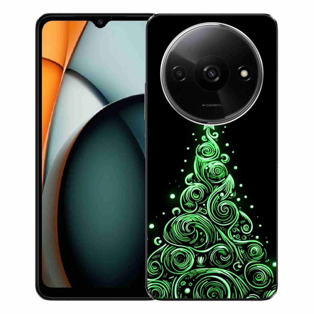 Gelový kryt mmCase na Xiaomi Redmi A3 - neonový vánoční stromek 3
