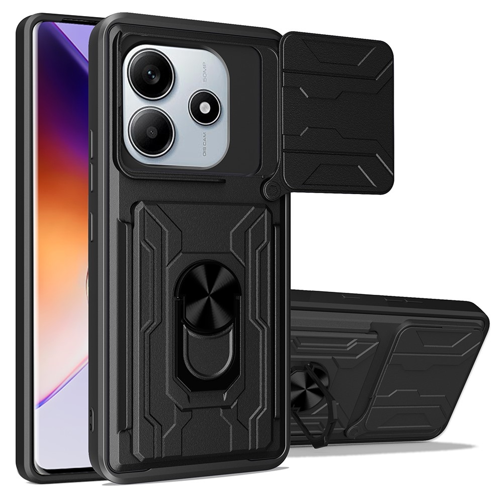 Slider odolný kryt na Xiaomi Redmi Note 14 5G - černý