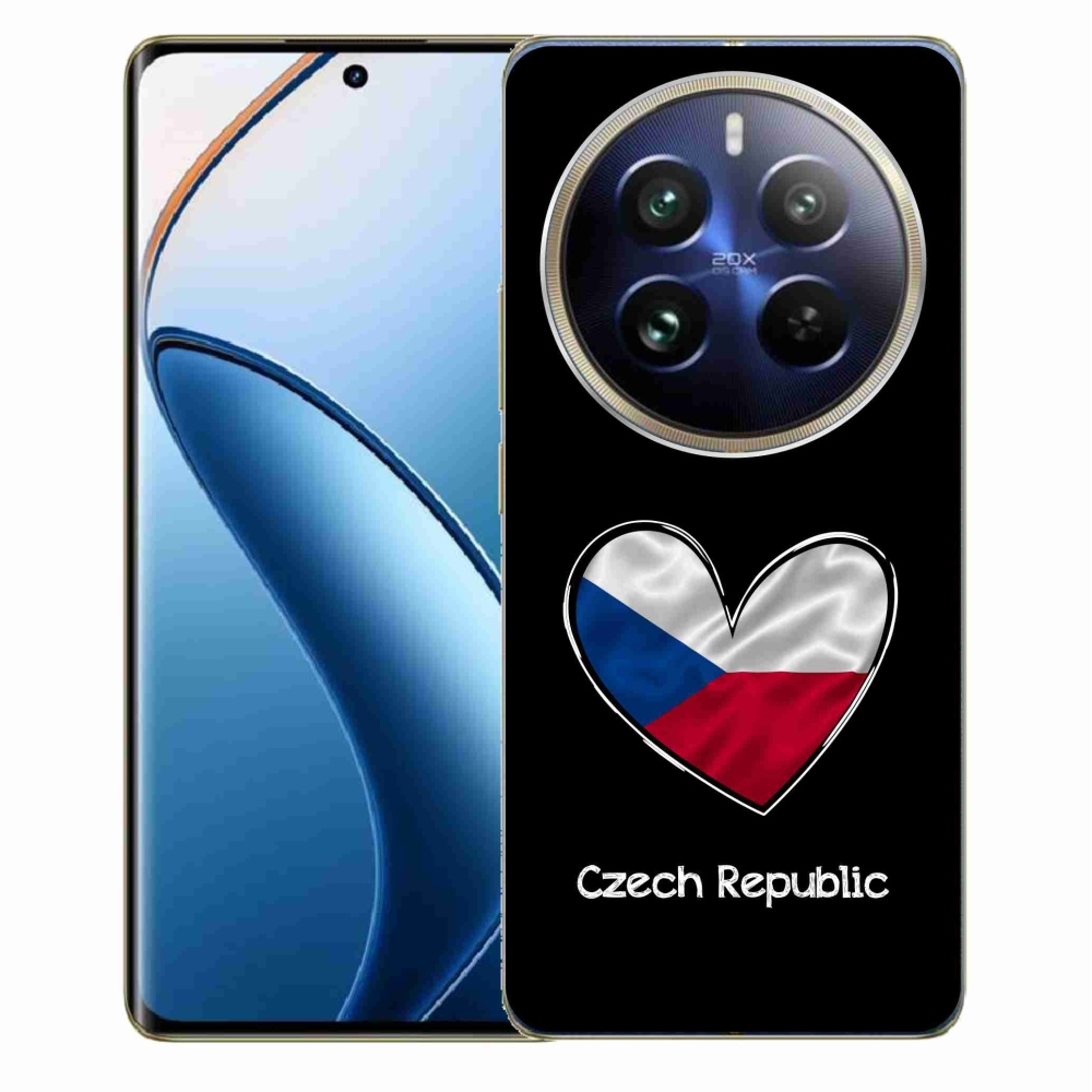 Gelový kryt mmCase na Realme 12 Pro 5G/12 Pro+ 5G - vlajka srdce černé pozadí