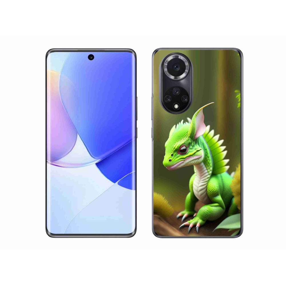 Gelový kryt mmCase na Honor 50 - zelený dráček