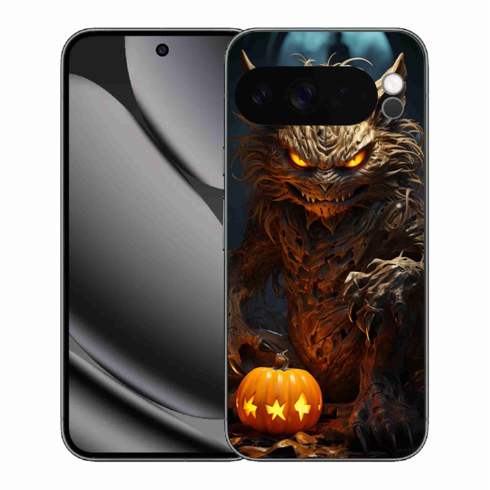 Gelový kryt mmCase na Google Pixel 10 Pro XL - halloweenská příšera