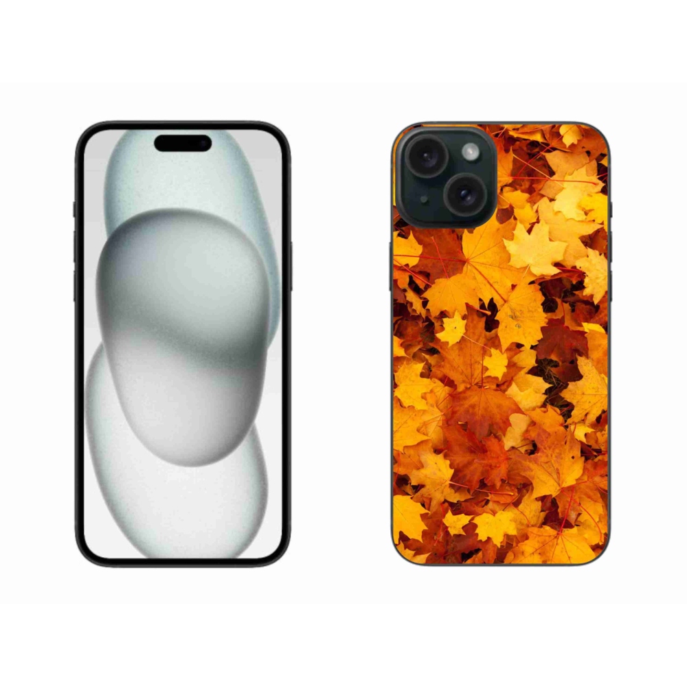 Gelový kryt mmCase na iPhone 15 Plus - javorové listy