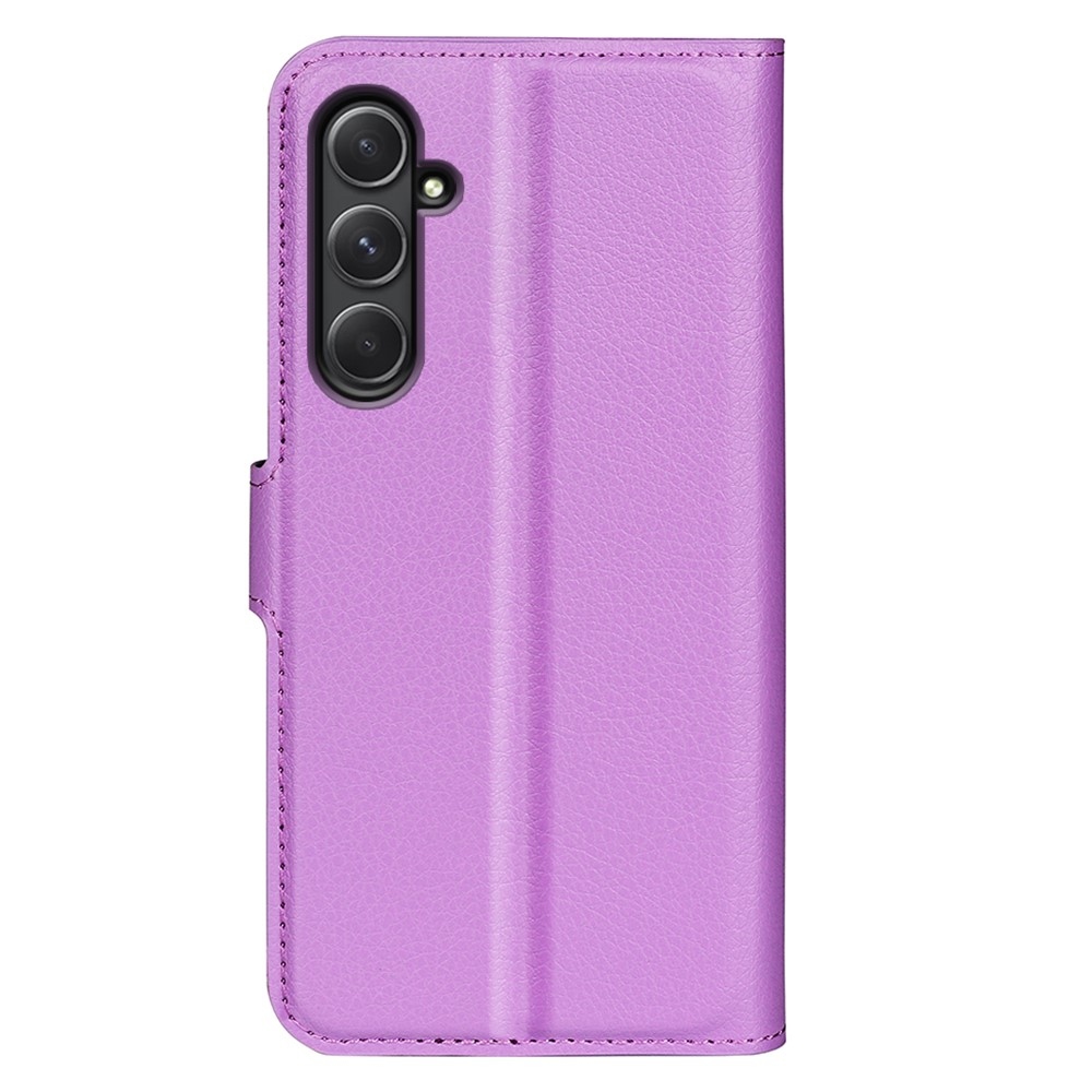 Litchi knížkové pouzdro na Samsung Galaxy A55 5G - fialové