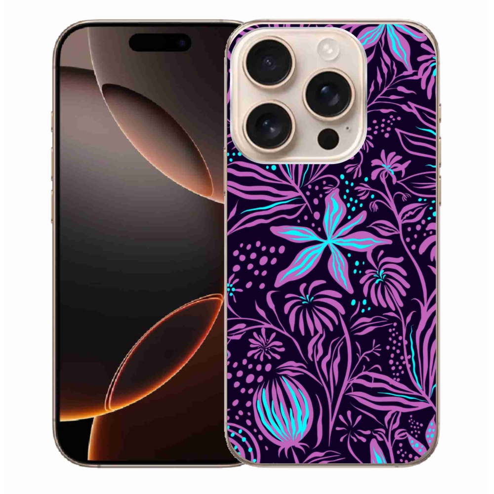Gelový kryt mmCase na iPhone 16 Pro Max - květiny 2