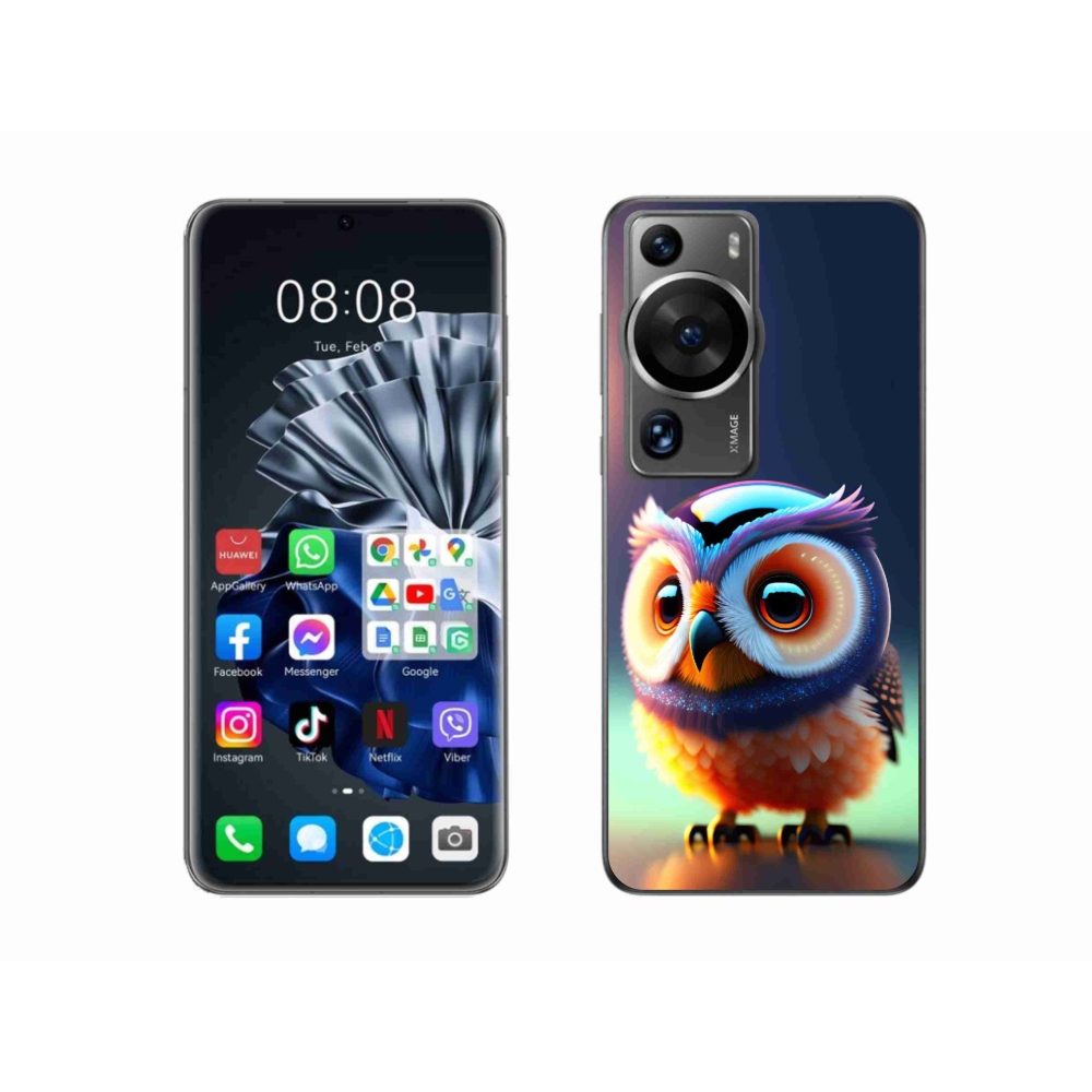 Gelový kryt mmCase na Huawei P60 Pro - sovička