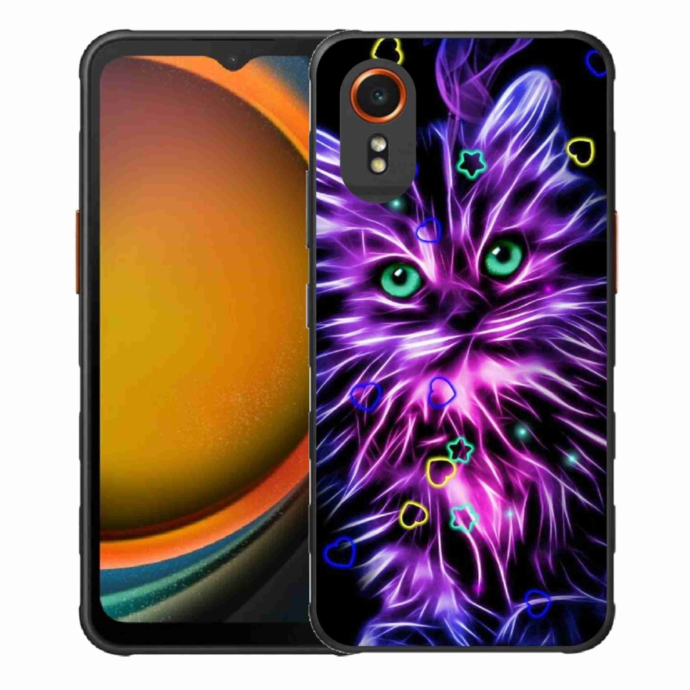 Gelový kryt mmCase na Samsung Galaxy Xcover 7 - abstraktní kočka