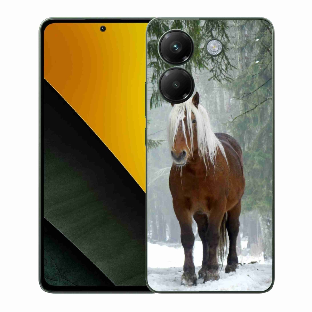 Gelový kryt mmCase na Xiaomi Poco M7 Pro 5G - kůň v lese