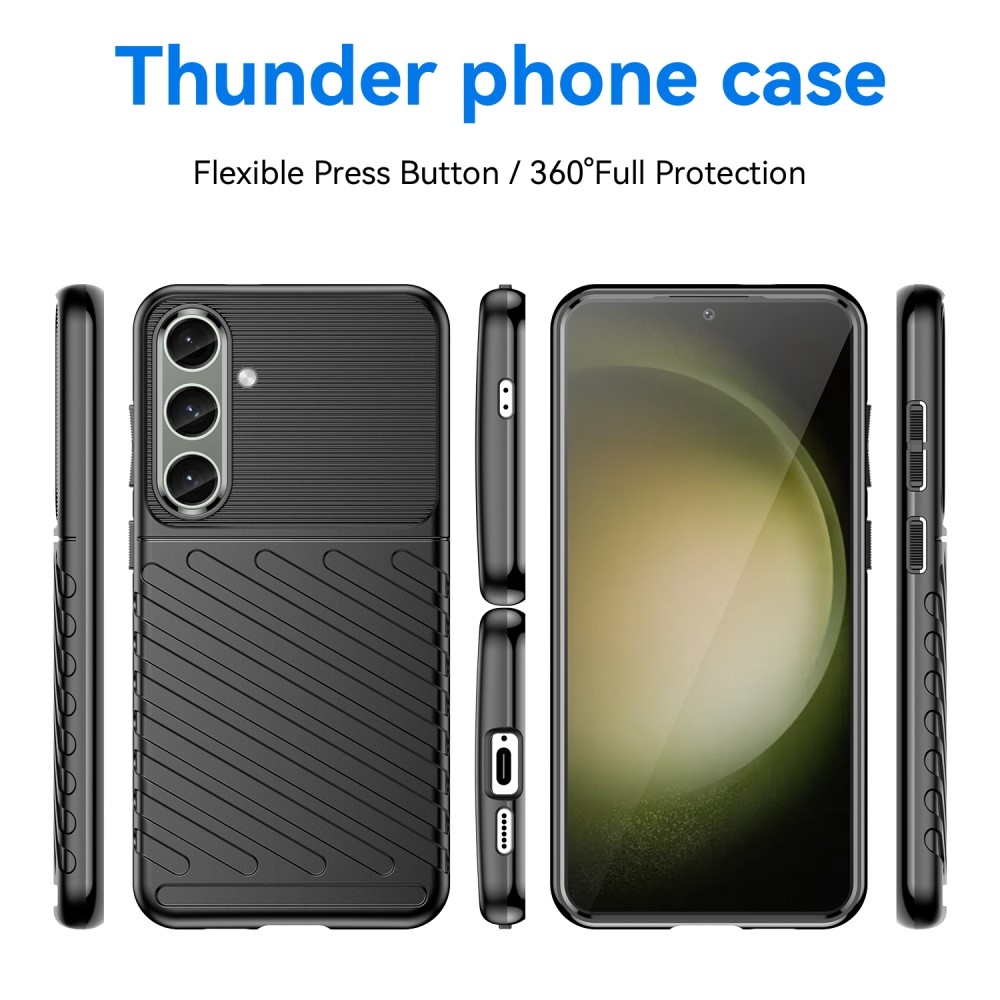 Thunder odolný gelový obal na Samsung Galaxy S24+/S25+ - černý