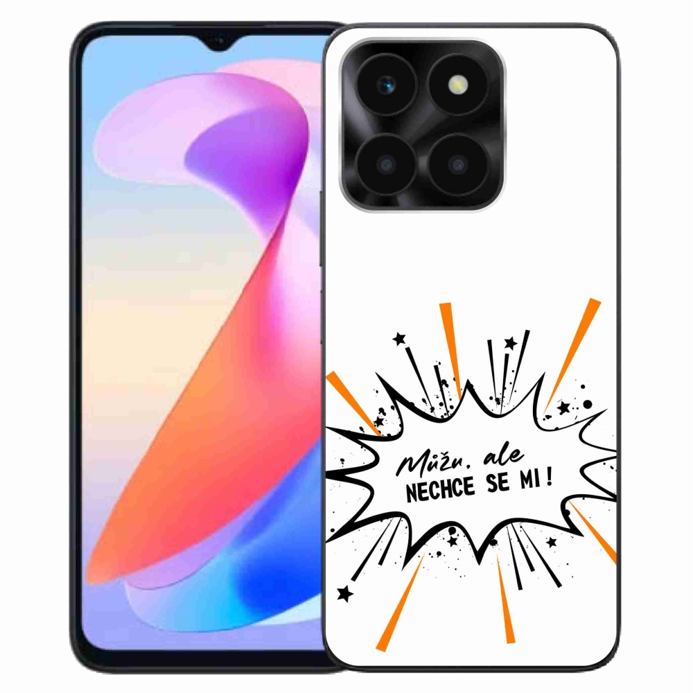Gelový kryt mmCase na Honor X6a - vtipný text 11 bílé pozadí