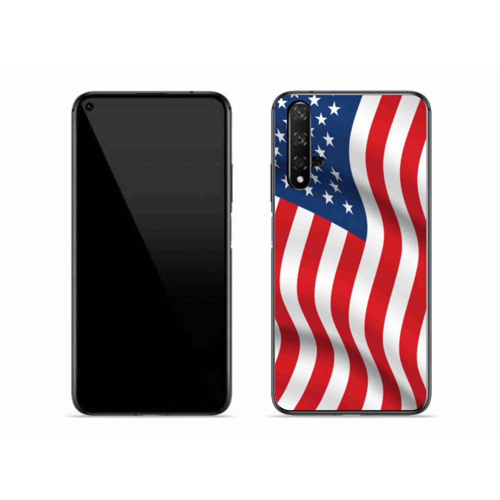 Gelový kryt mmCase na mobil Huawei Nova 5T - USA vlajka