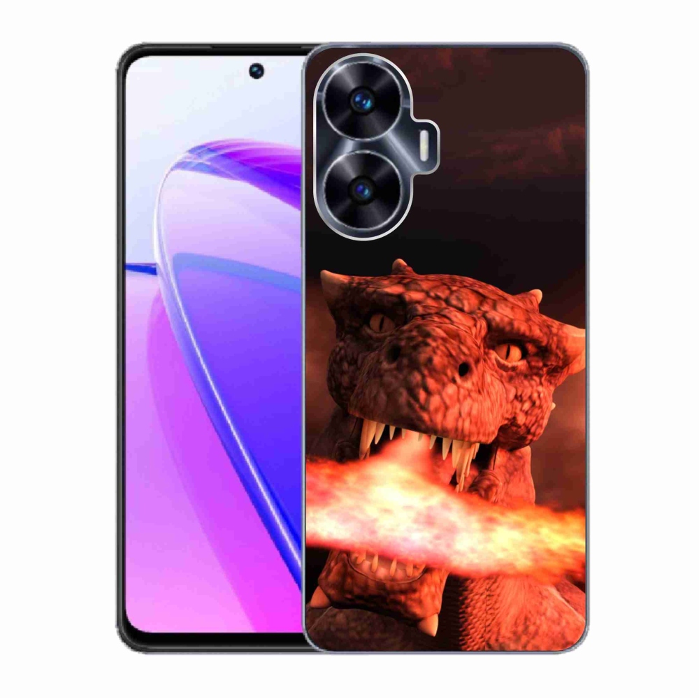 Gelový kryt mmCase na Realme C55 - drak