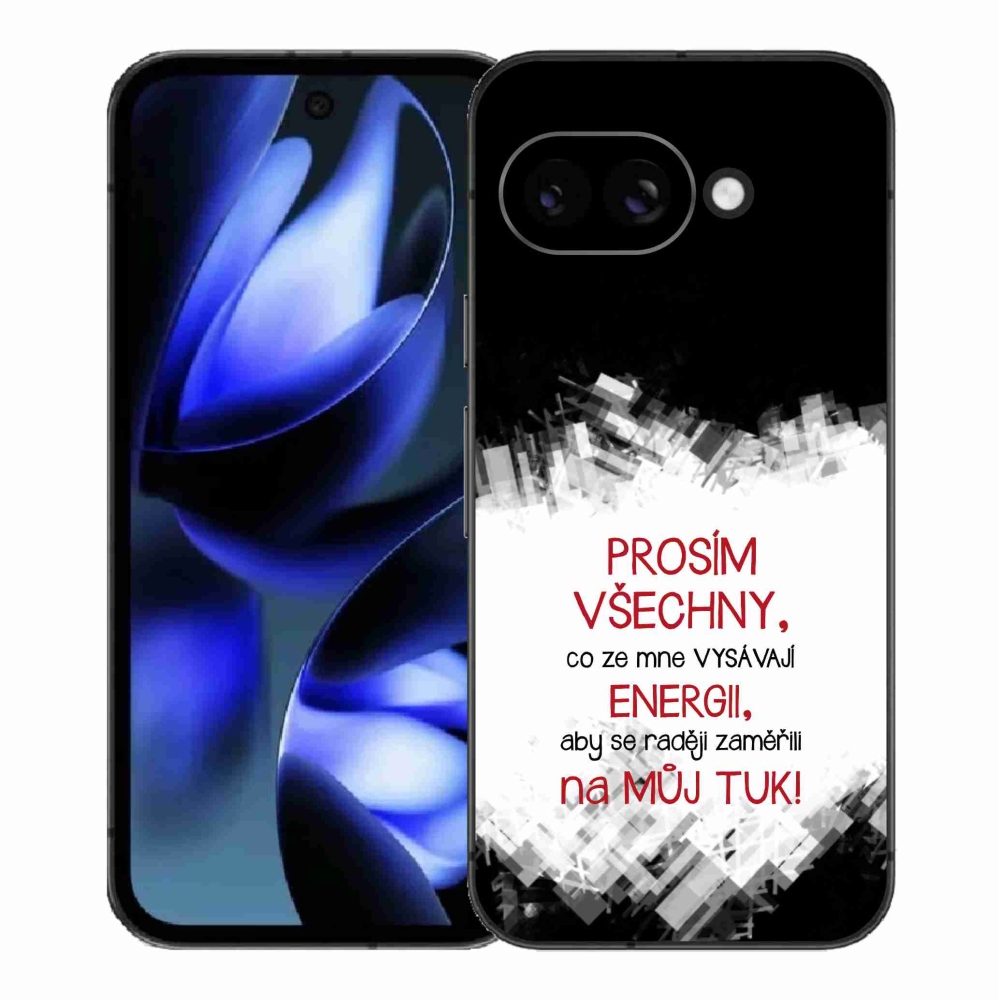 Gelový kryt mmCase na Google Pixel 9a - vtipný text 1 červený