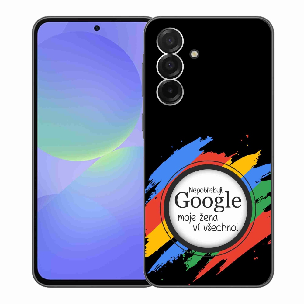 Gelový kryt mmCase na Samsung Galaxy A36 5G - žena ví všechno černé pozadí