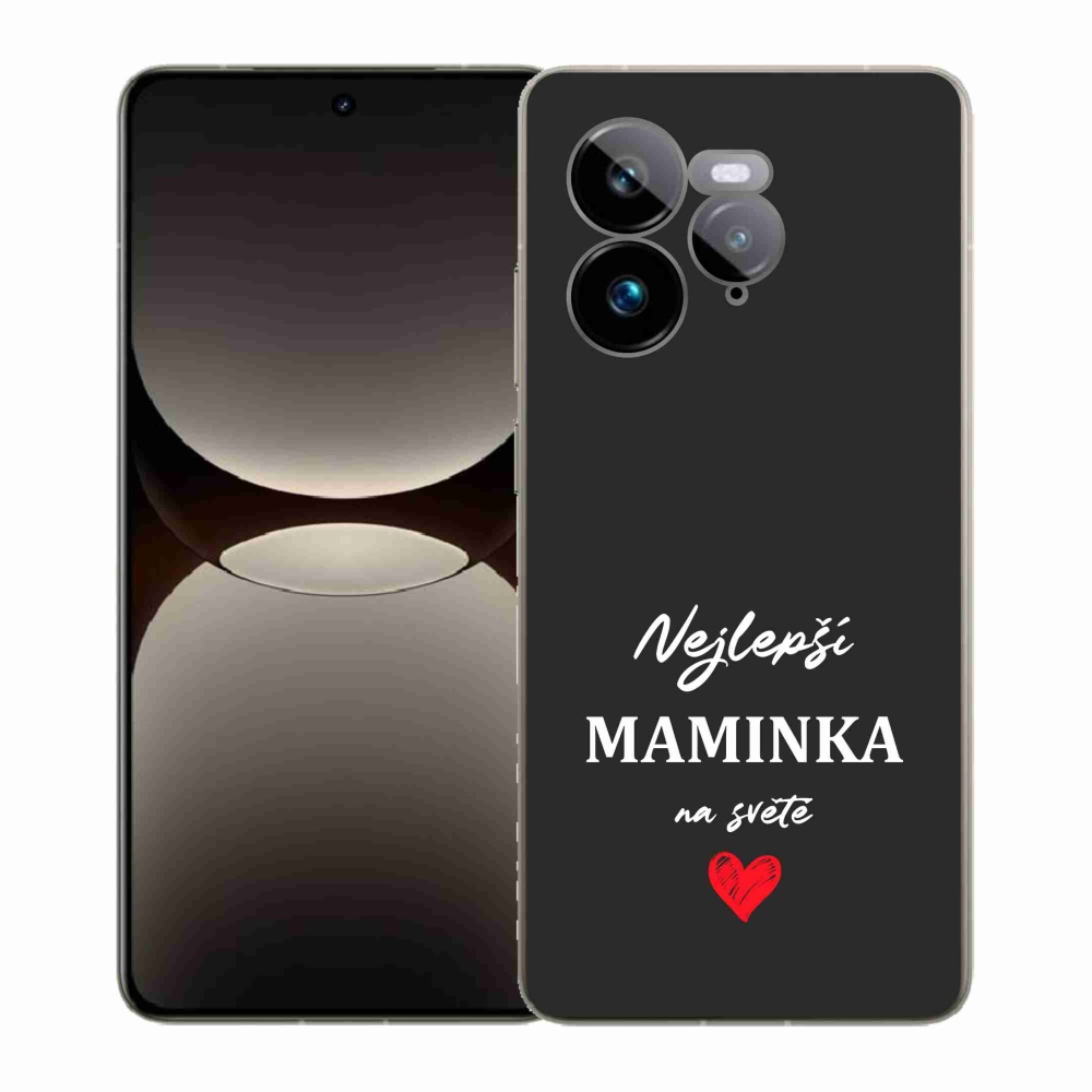 Gelový kryt mmCase na Realme GT 7 Pro 5G - nejlepší maminka 1 černé pozadí