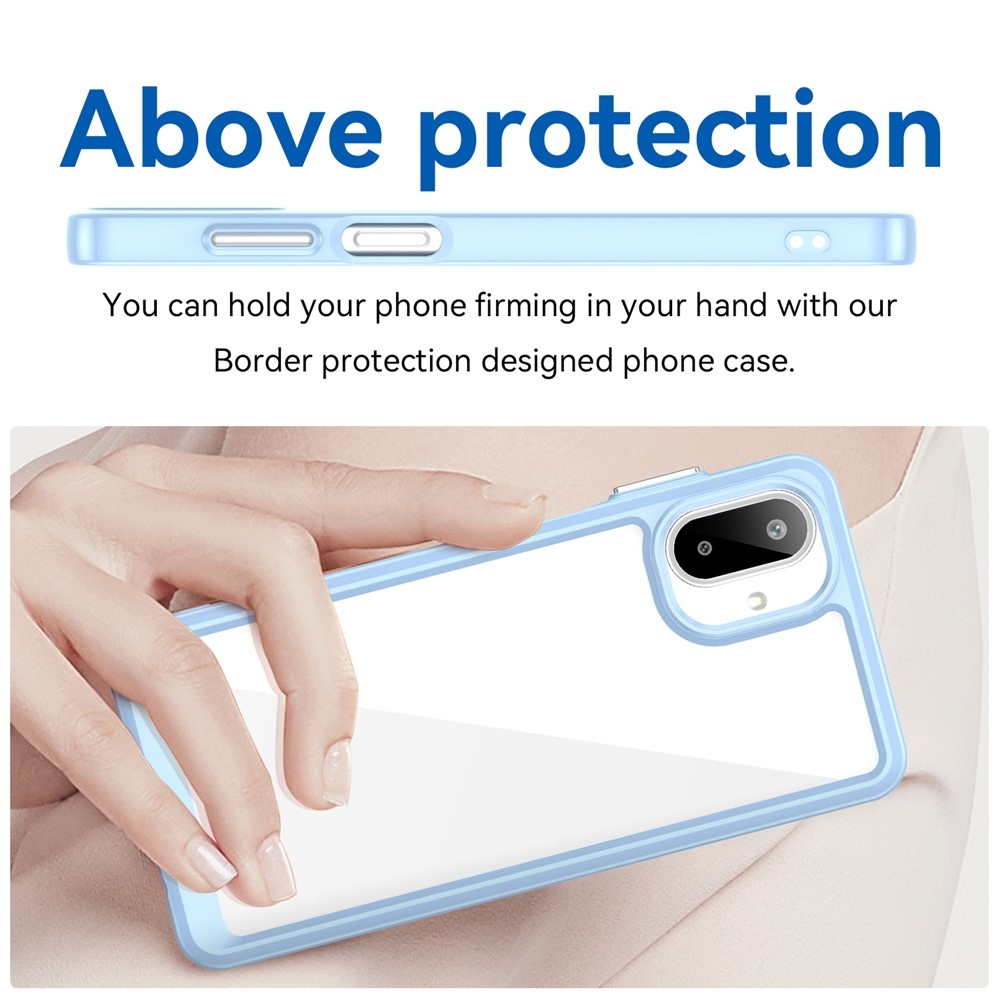 Gelový obal s pevnými zády na Samsung Galaxy A07 4G - modrý