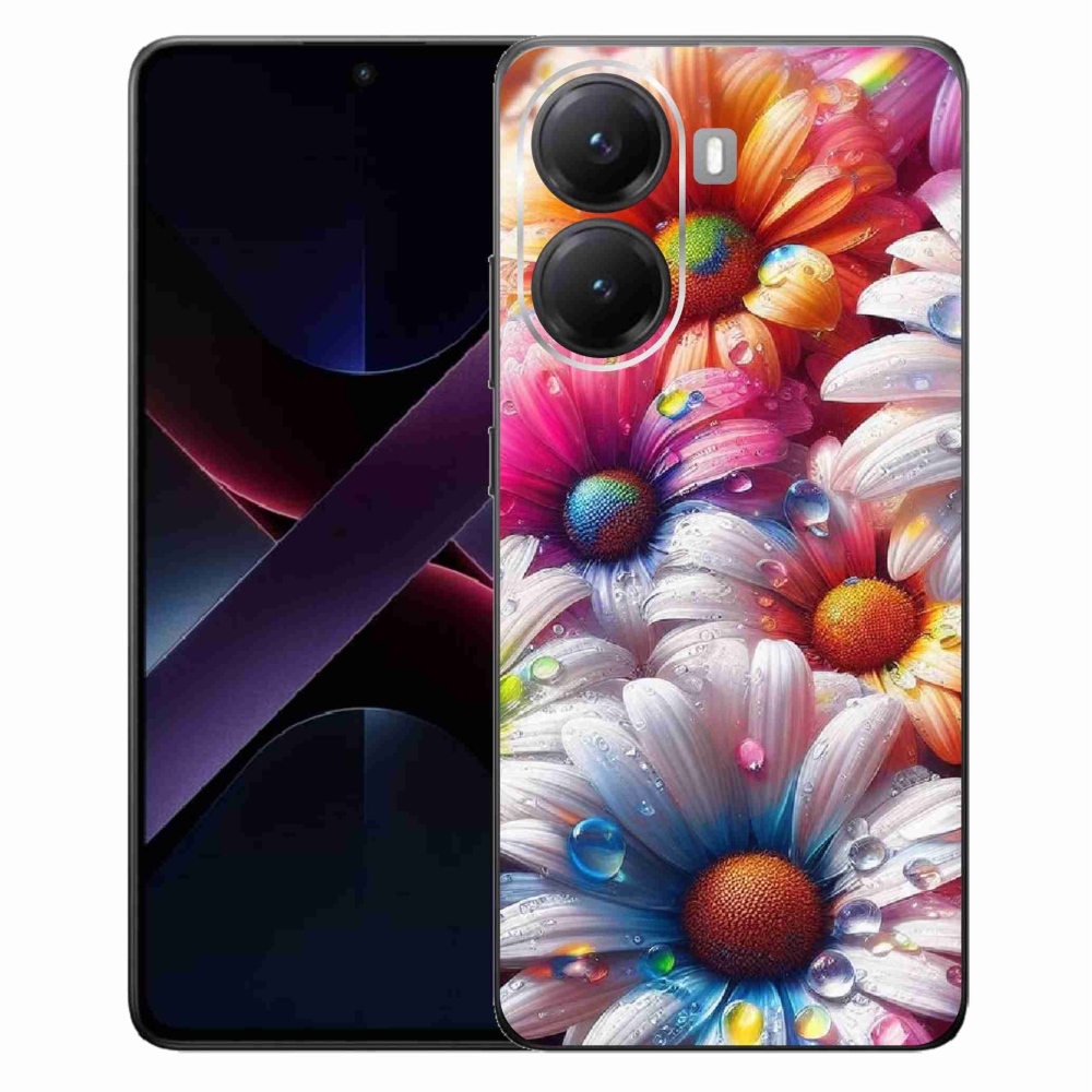 Gelový kryt mmCase na Xiaomi Poco X7 Pro 5G - barevné kopretiny