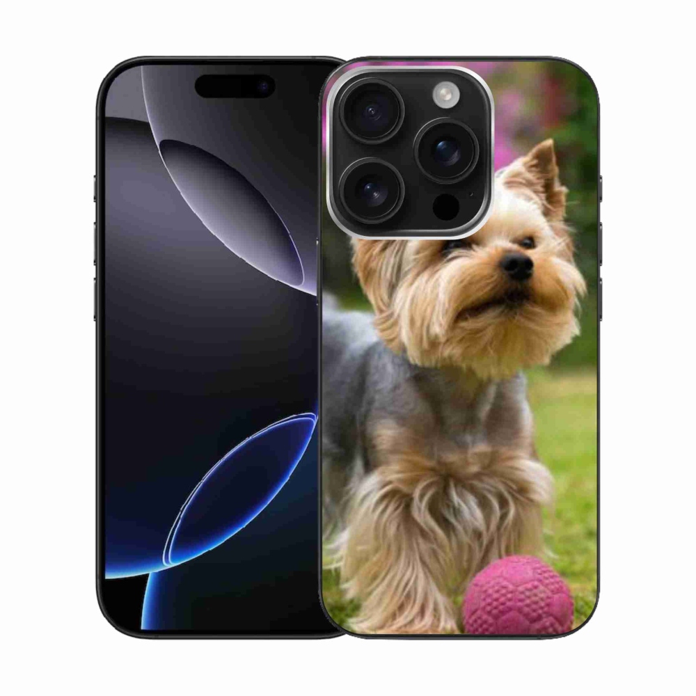 Gelový obal mmCase na iPhone 16 Pro - jorkšír 4