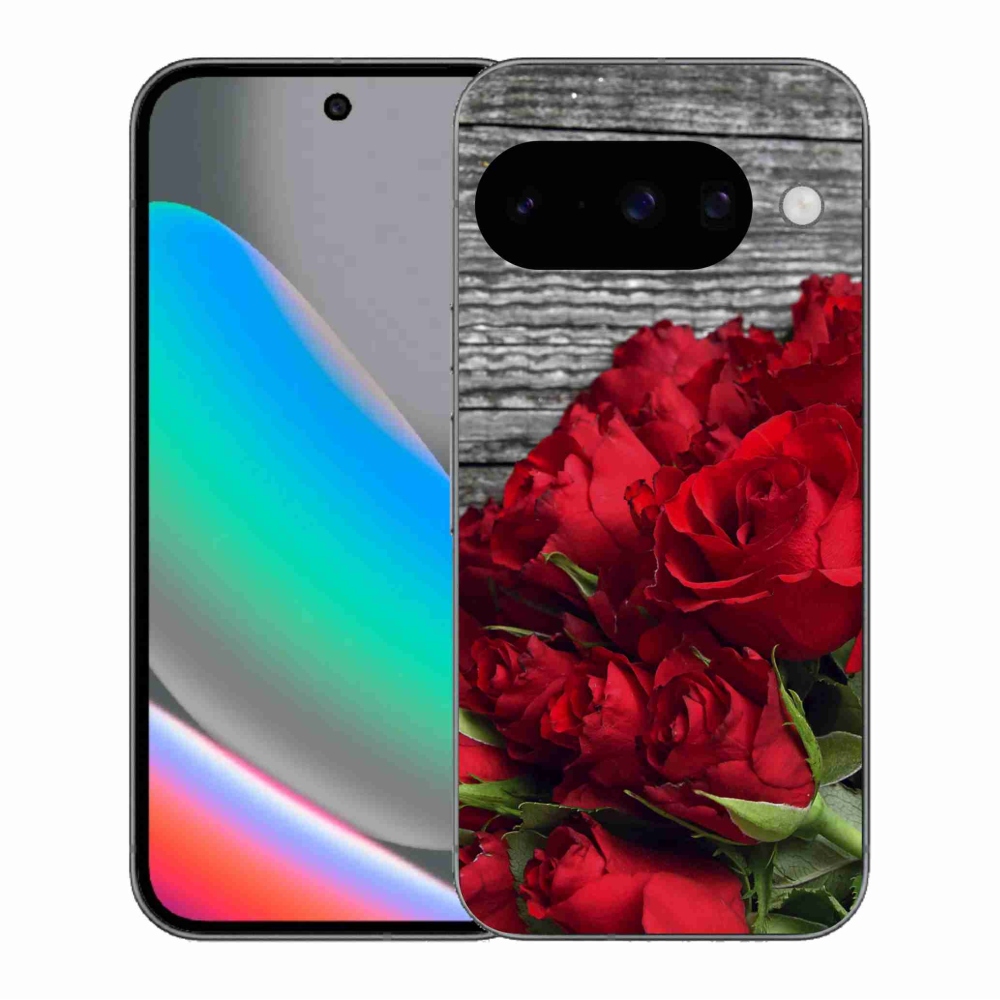 Gelový kryt mmCase na Google Pixel 10 - červené růže