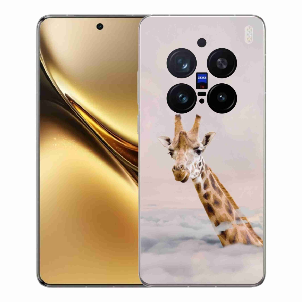 Gelový kryt mmCase na Vivo X200 Pro 5G - žirafa v oblacích