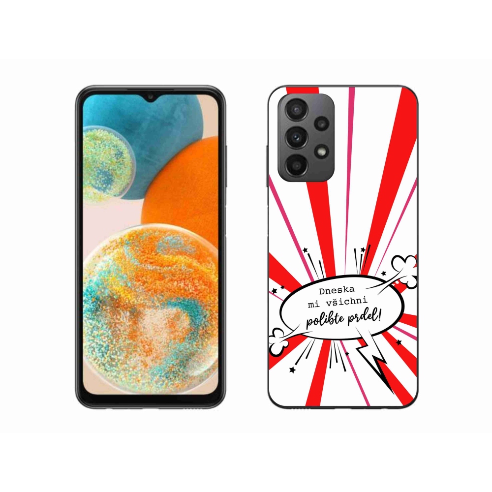 Gelový kryt mmCase na Samsung Galaxy A23 4G/5G - vtipný text 15 bílé pozadí