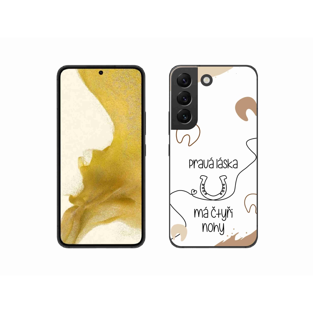 Gelový kryt mmCase na Samsung Galaxy S22 5G - koňský motiv bílé pozadí