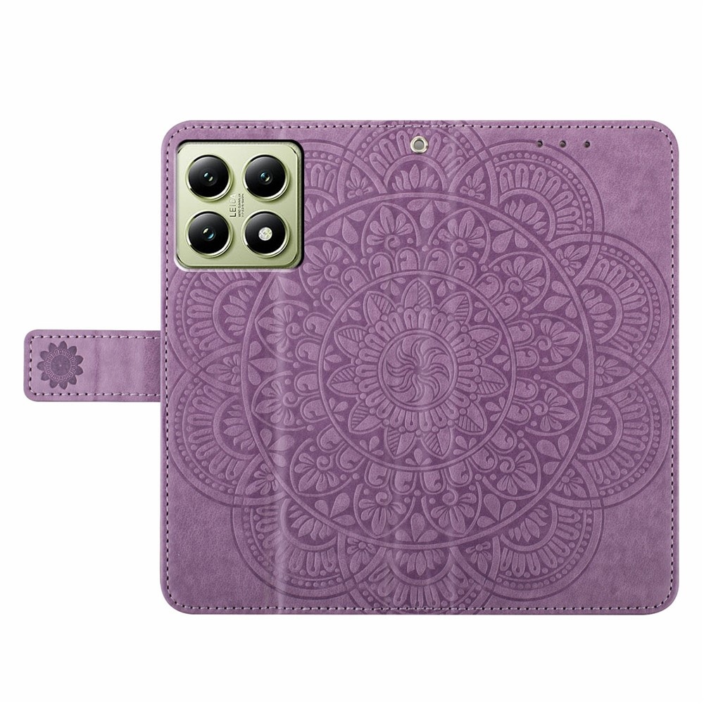 Mandala knížkové pouzdro na Xiaomi 15T - fialové