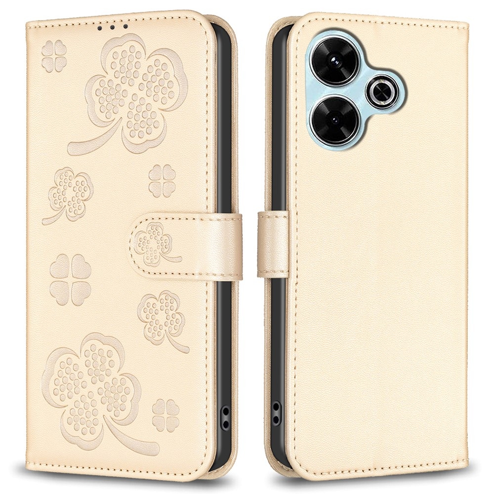 Clover knížkové pouzdro na Xiaomi Redmi 13 4G/Poco M6 4G - zlaté