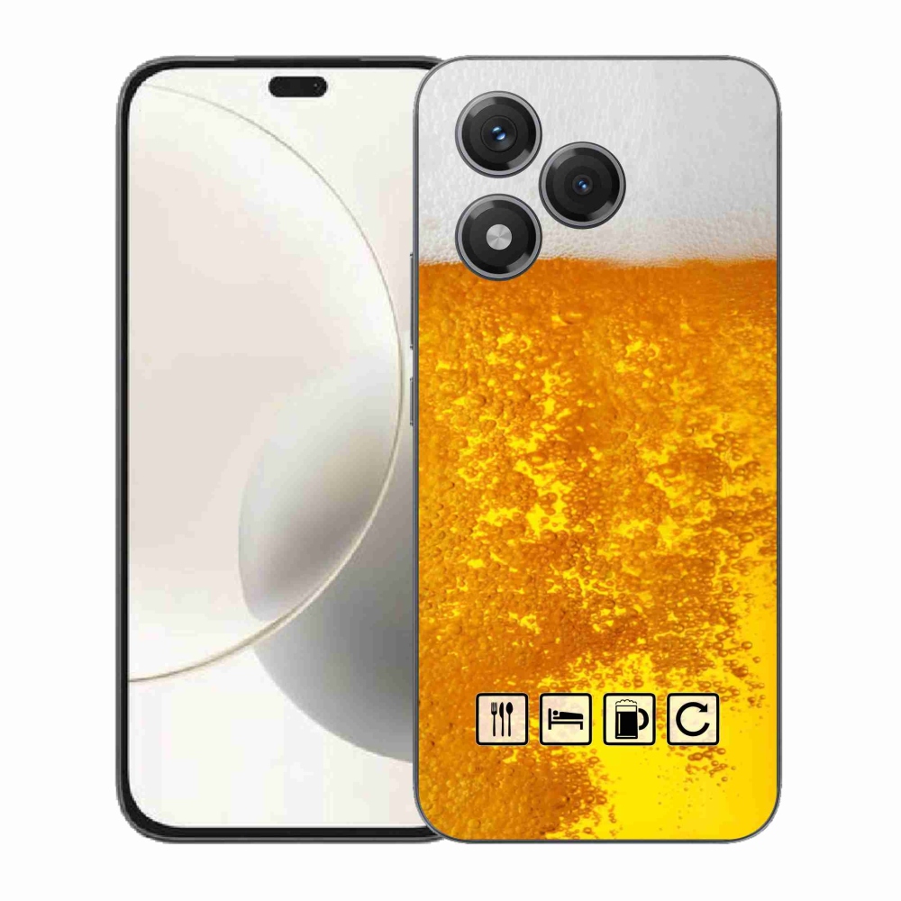 Gelový kryt mmCase na Honor 400 Lite - pivní motiv 3