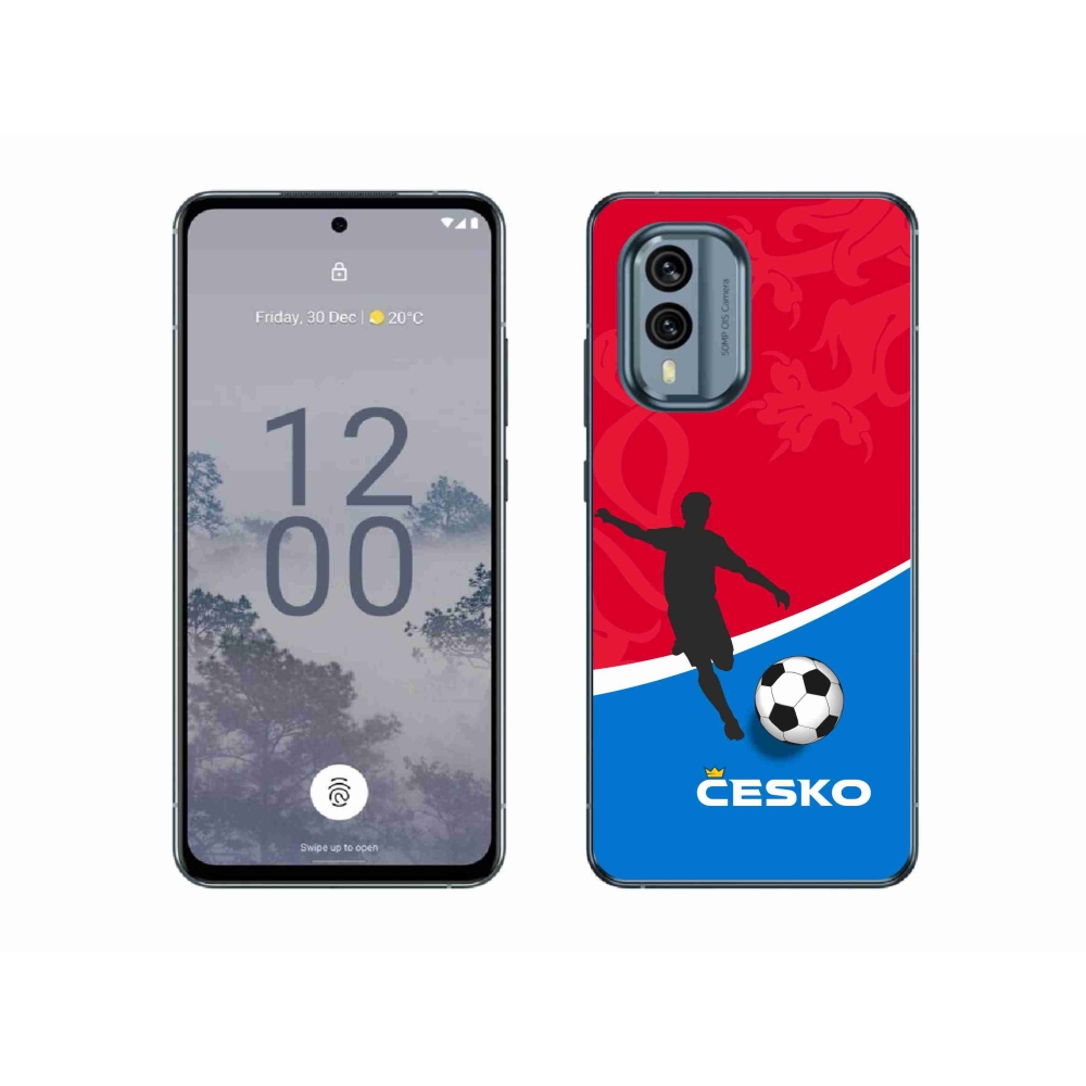 Gelový kryt mmCase na Nokia X30 5G - fotbal Česko