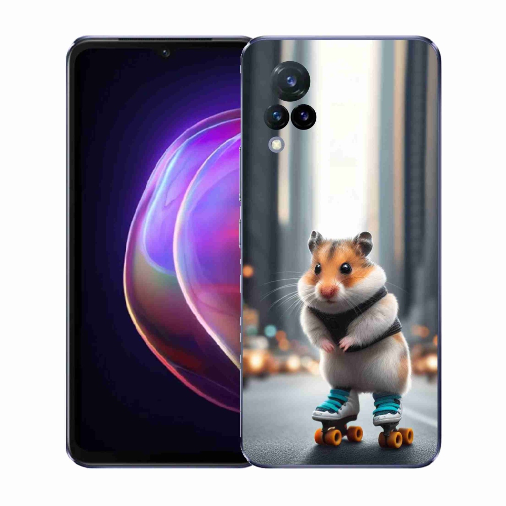 Gelový kryt mmCase na Vivo V21 4G/5G - křeček na bruslích