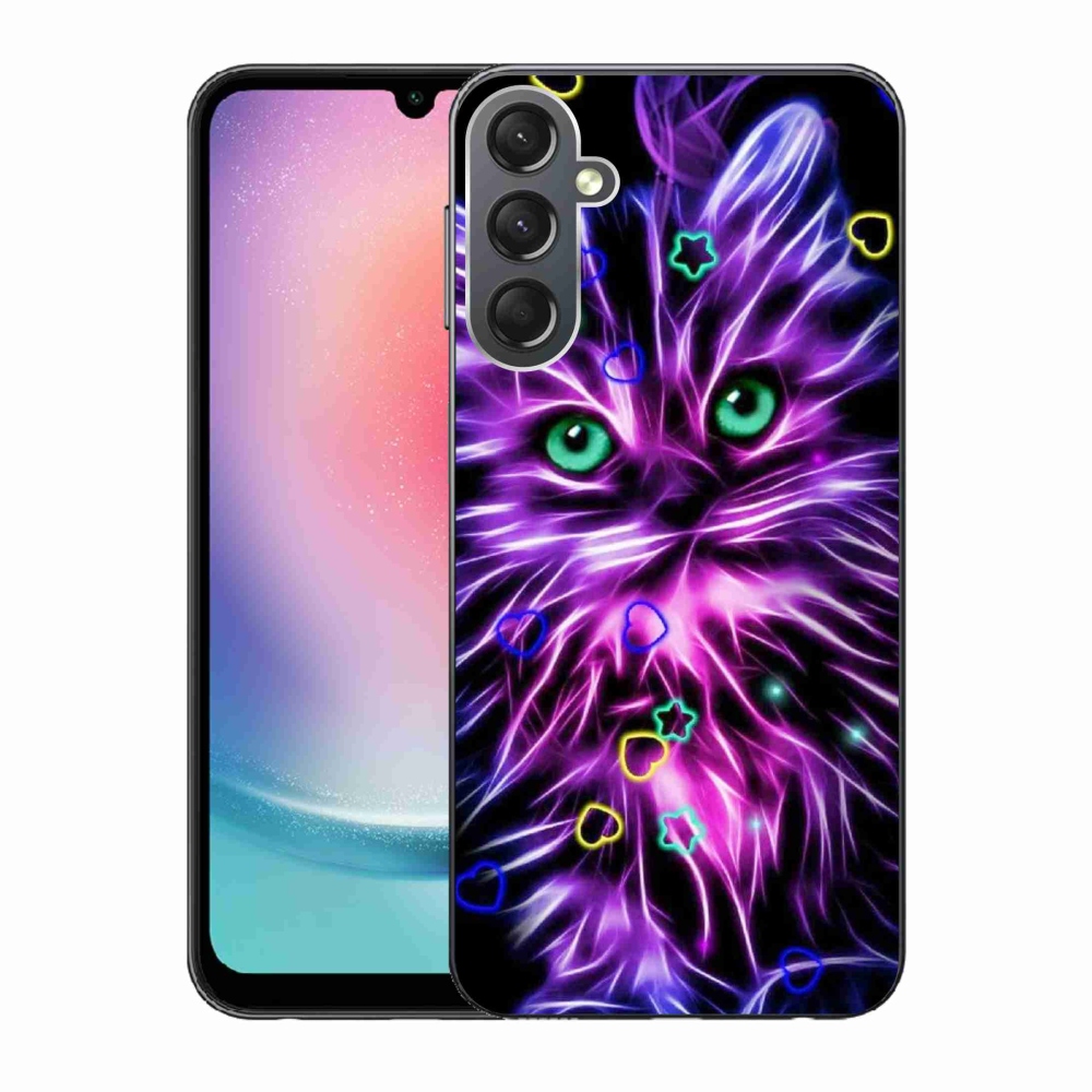 Gelový kryt mmCase na Samsung Galaxy A24 - abstraktní kočka