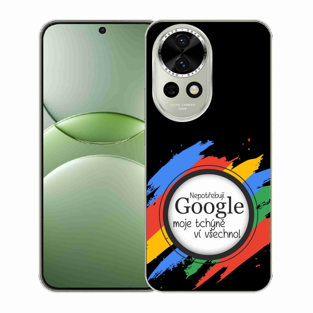 Gelový kryt mmCase na Huawei Nova 13 5G - tchýně ví všechno černé pozadí