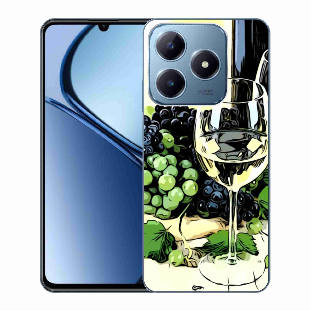 Gelový kryt mmCase na Realme C63 - sklenka vína