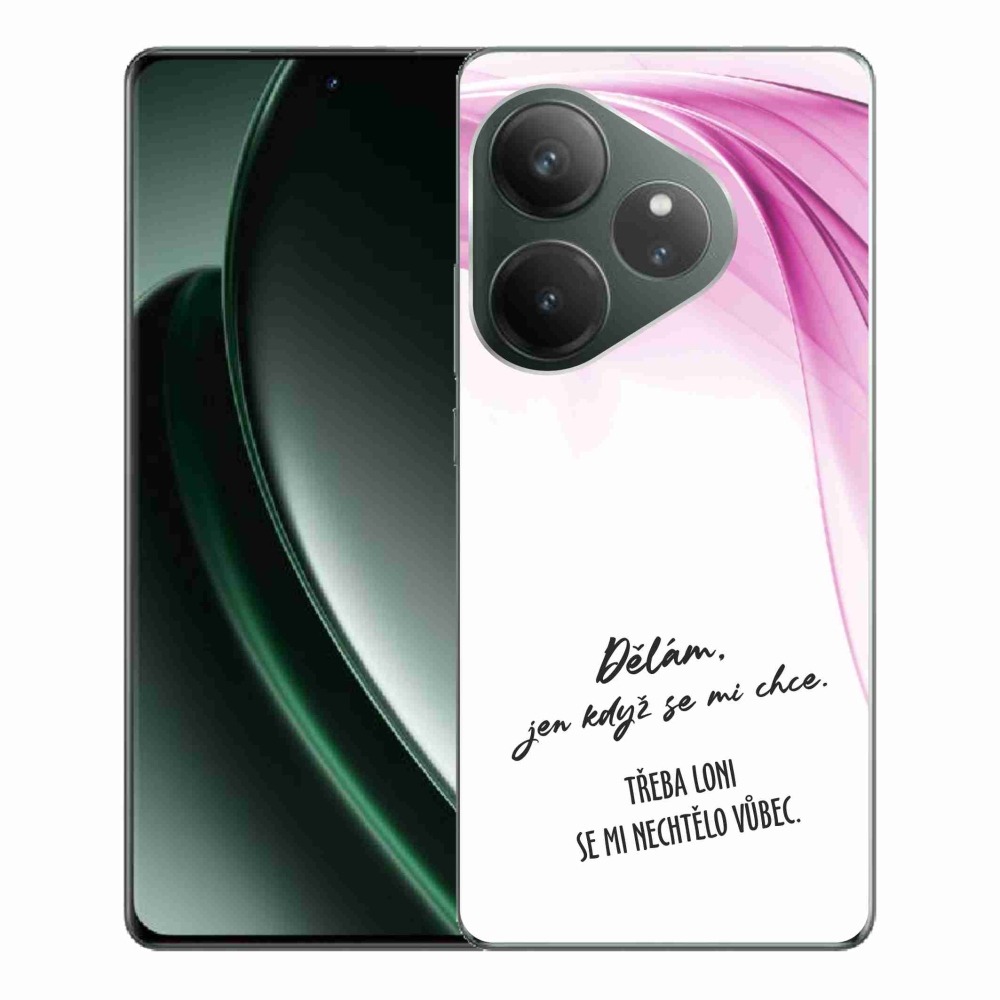 Gelový kryt mmCase na Realme GT 6 5G/GT 6T 5G - vtipný text 12 bílé pozadí