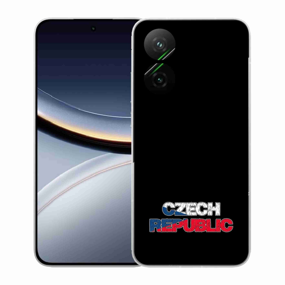Gelový kryt mmCase na Xiaomi Poco F7 5G - Czech Republic černé pozadí