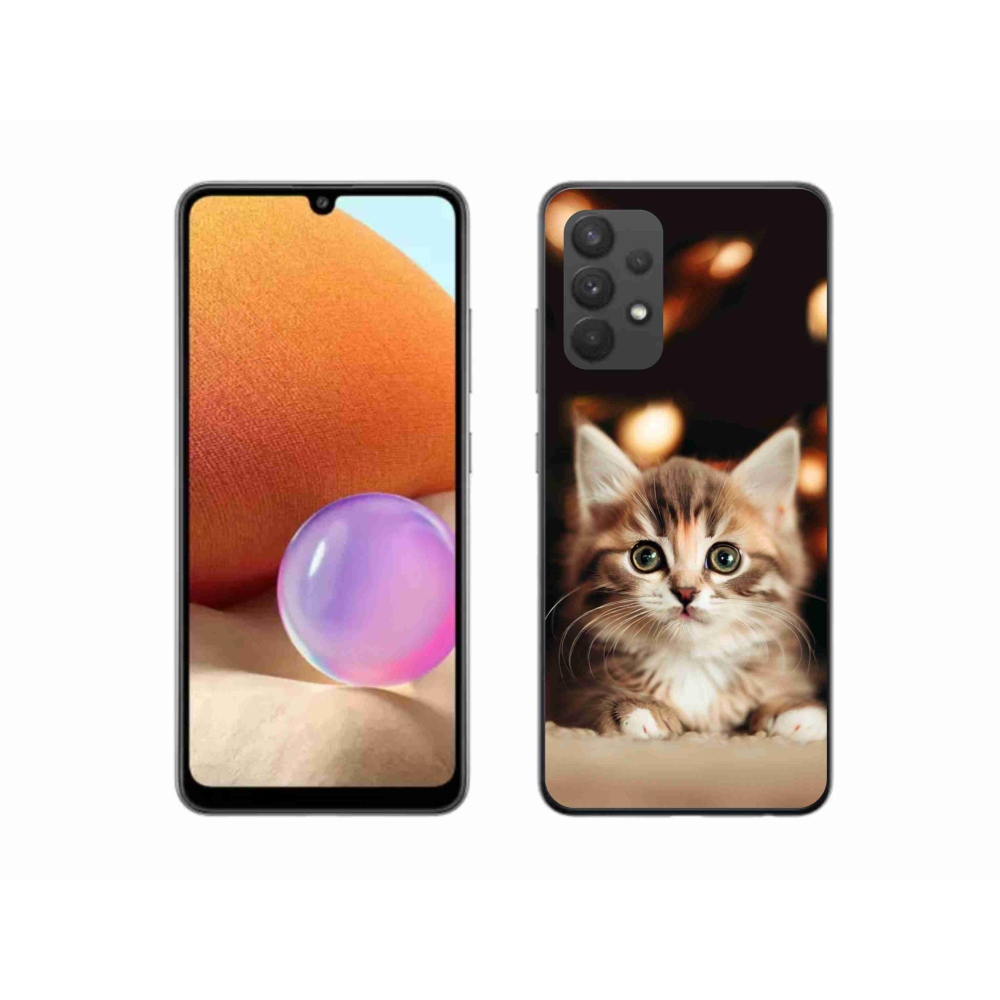 Gelový kryt mmCase na Samsung Galaxy A32 4G - roztomilé kotě 2