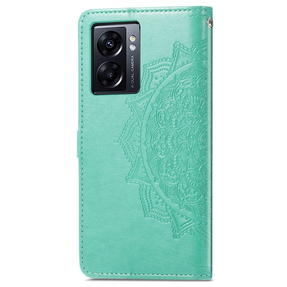Mandala knížkové pouzdro na Realme Narzo 50 - modrozelené