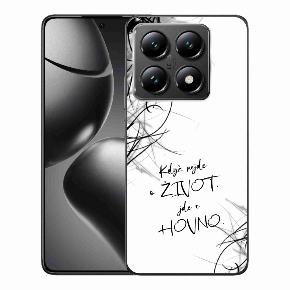 Gelový kryt mmCase na Xiaomi 14T - vtipný text 16 bílé pozadí