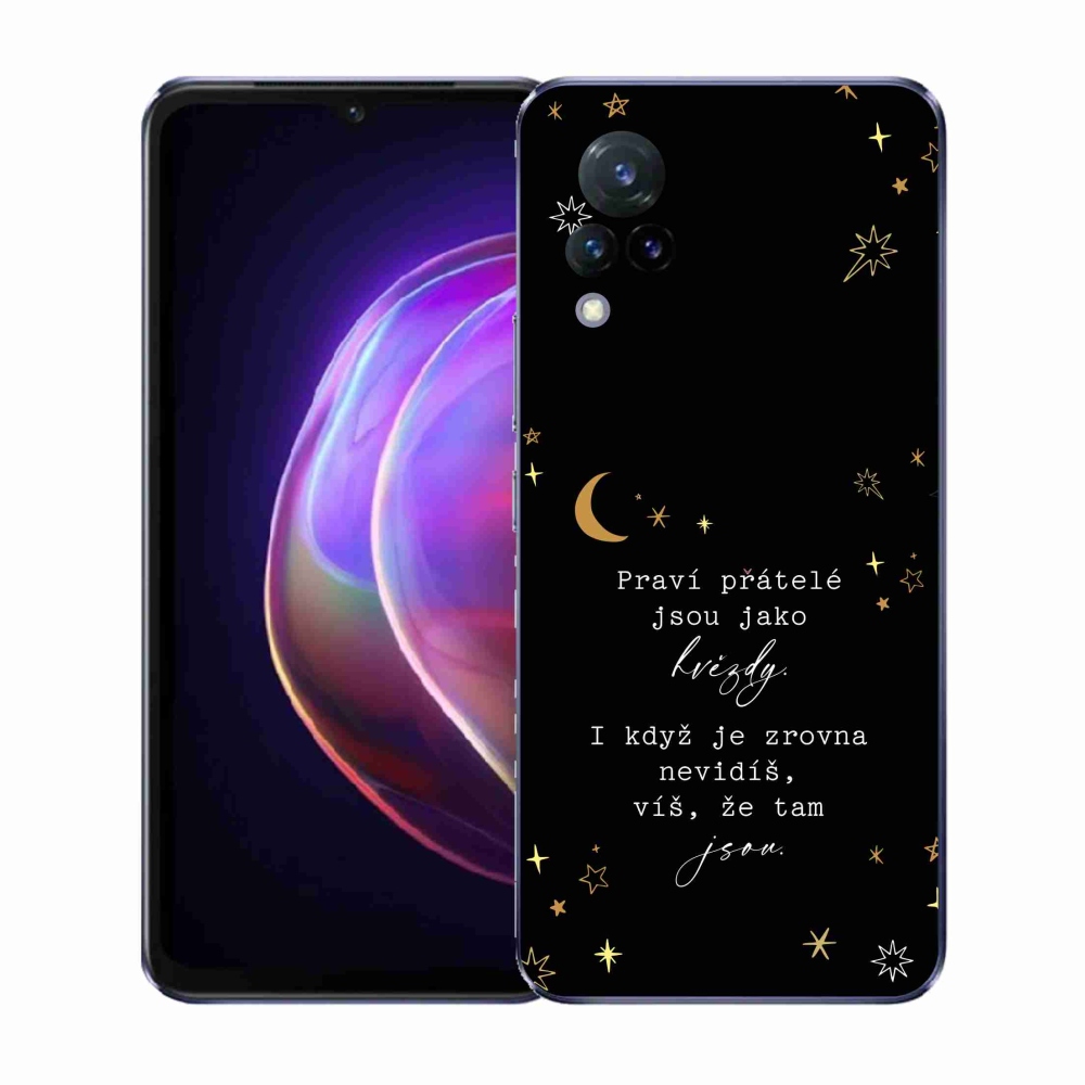 Gelový kryt mmCase na Vivo V21 4G/5G - citát 6 černé pozadí