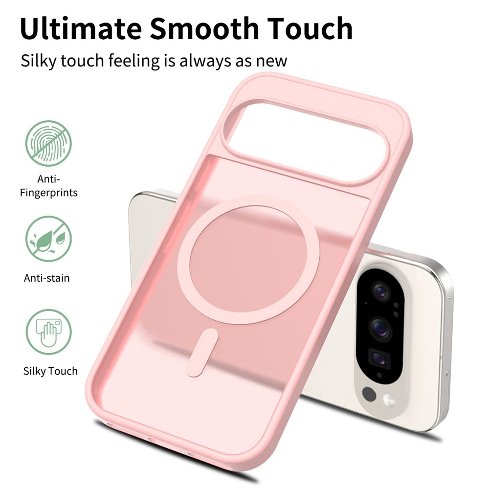 Skin gelový obal s pevnými zády a podporou MagSafe na Google Pixel 10 Pro/Pixel 10 - růžový